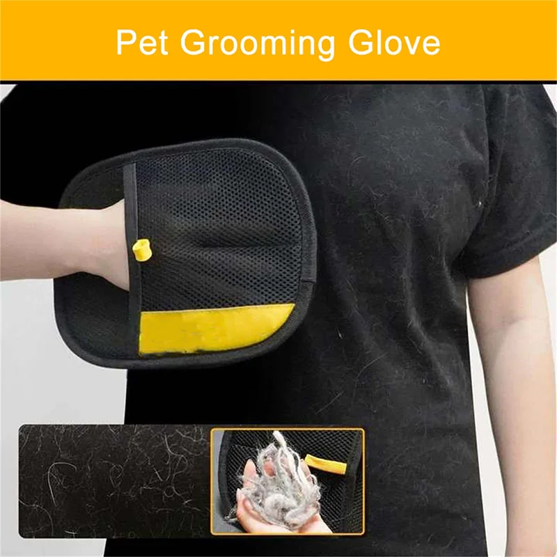 1PC  Pet Grooming Gloves Static Dedusting Brush Pet Hair Remover Brush Removing Dog Cat Hair From Sofa Carpet Clothes