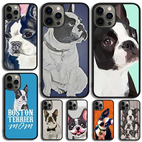 보스턴 테리어 강아지 휴대폰 케이스, 아이폰 16, 15, 14, 13, 12 미니, 11 프로 맥스 플러스, X, XS 맥스, XR 커버, 쉘 코크  Best5