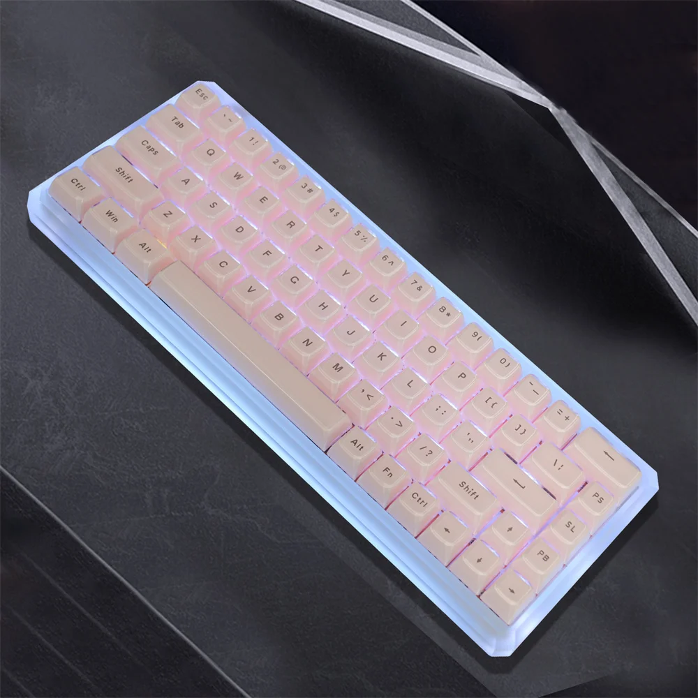 

117 keys OEM profile Pink ice Crystal Jelly keycaps Keyboard key caps Transparent keycap for Mechanical Keyboard kit Mx Switch