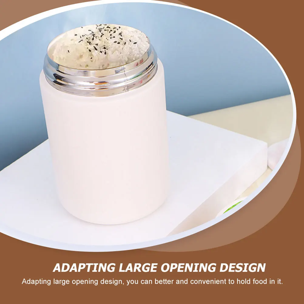

Stainless Steel Vacuum Braising Tank Insulated Food Cup Lightweight Portable Thermal Jar for School Office Travel Heat