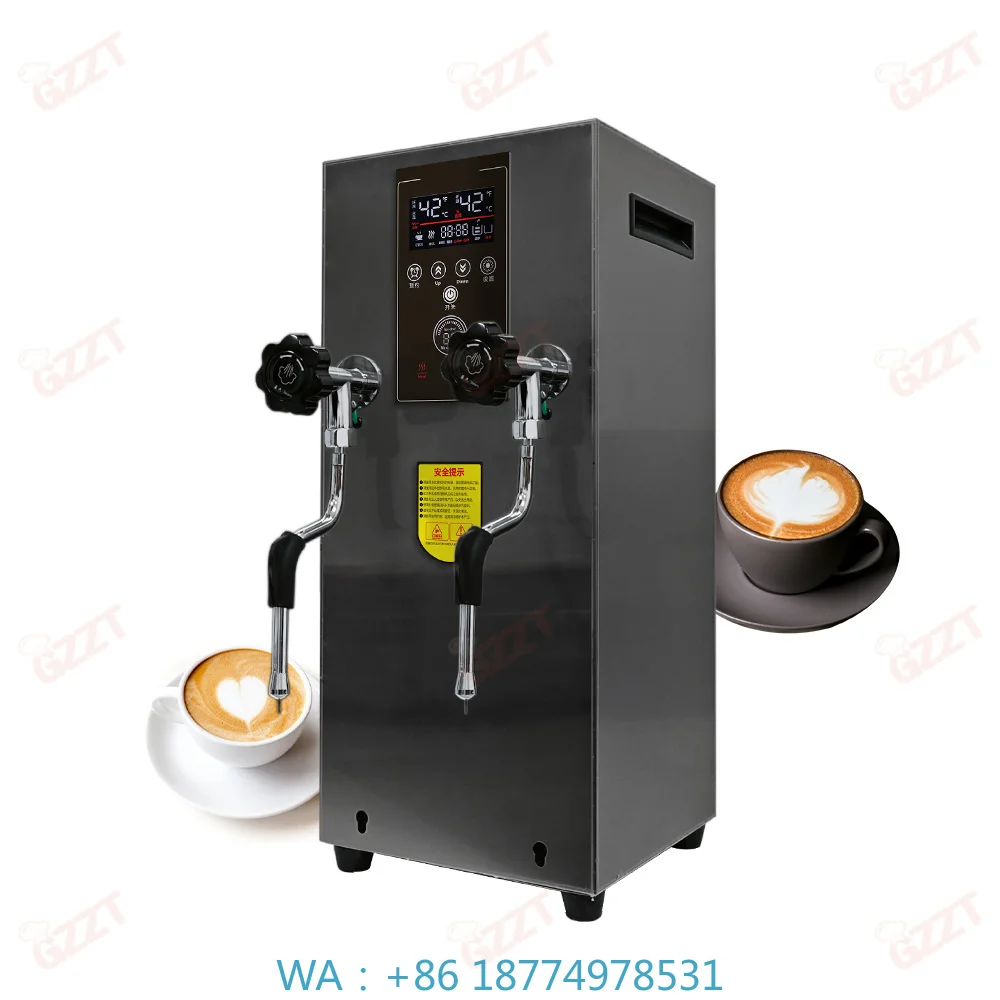 1. Two‑Heads Commercial Milk Frother Continuous Steam Output for 20 Min for Coffee Boba Tea Shop Beverage Preparation