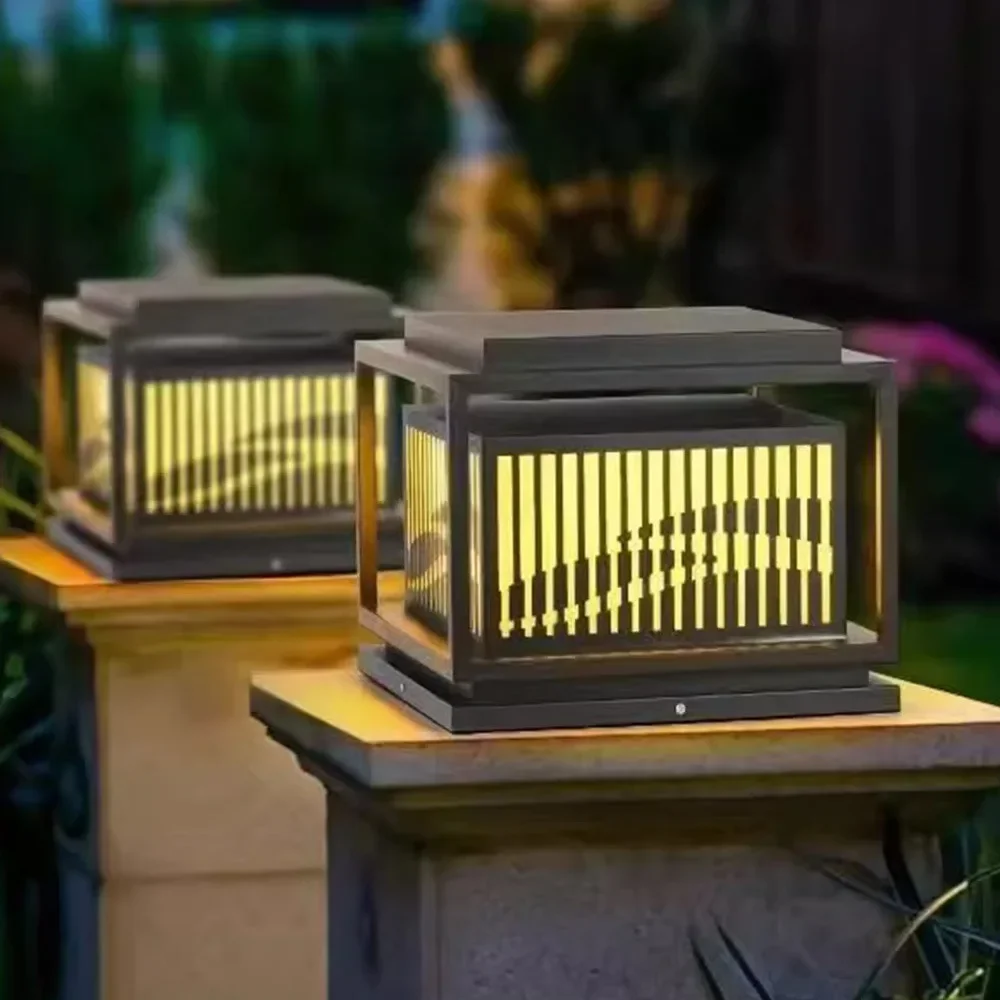 

Solar stigma lamp outdoor waterproof villa modern courtyard wall garden gate wall lighting outdoor lamp