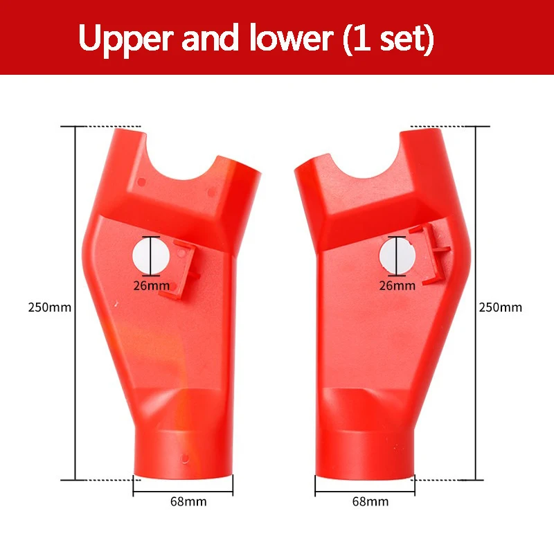 1Pair 250x68mm Dust Cover Collector Hood for Edge banding Machine Trimming Woodworking Tool   Vacuum hose connection Parts