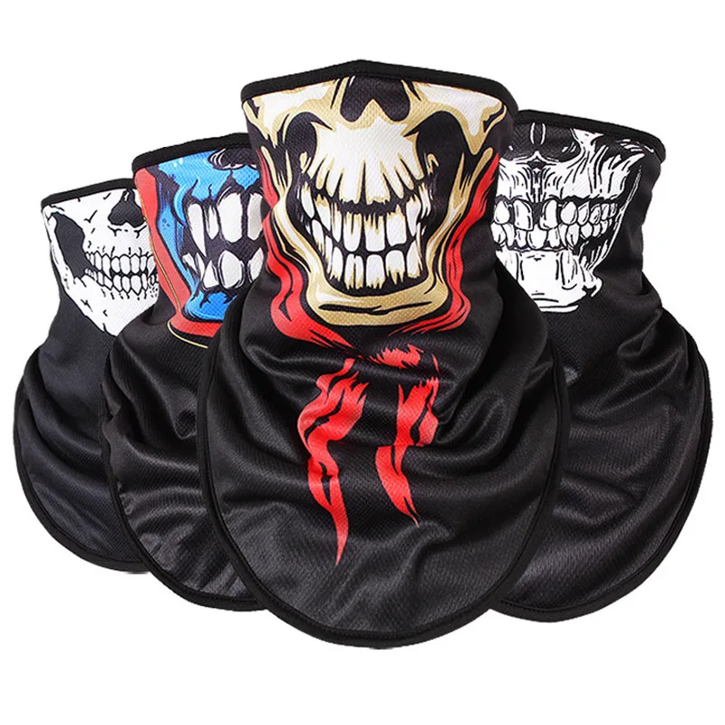 Q1005 Autumn Winter Warm Ski Mask Skull Outdoor Riding Windproof Cold Catch Fleece Triangle Scarf Collar Bib Cycling Face Ma view 2