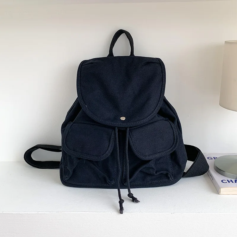 Casual Students Outdoors Trendy Y2k Rucksacks Japanese Vintage Solid Simple Schoolbags Korean Fashion All Match Preppy Backpacks