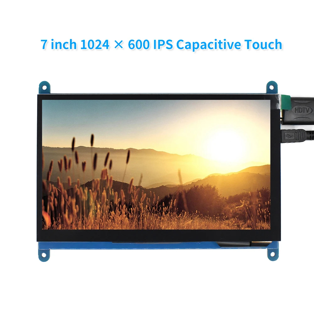 7 inch 1024*600 IPS Capacitive Touch Panel TFT LCD Module Screen Display for Raspberry Pi 3 B+/4b