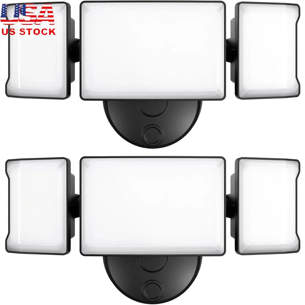 

60W LED Flood Lights Outdoor 6000LM Energy Saving Waterproof Security Lighting Switch Controlled Adjustable Heads Non Motion