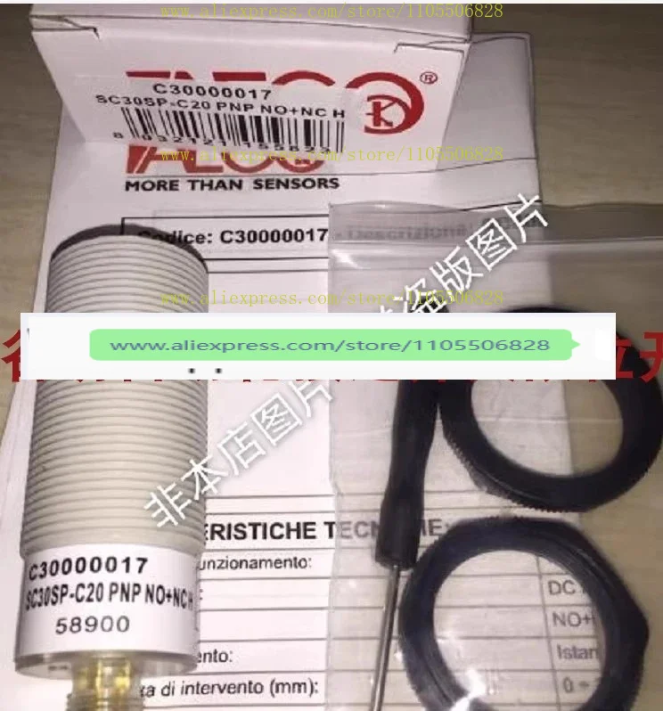 1 interruptor de proximidad capacitivo AECO SC30SP - CE25 PNP NO+NC H