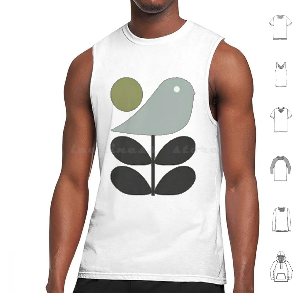 Orla Kiely Bird Flower , Kiely Pattern , Orla Kiely Design Tank Tops Print Cotton Orla Kiely Orla Kiely Floral Orla