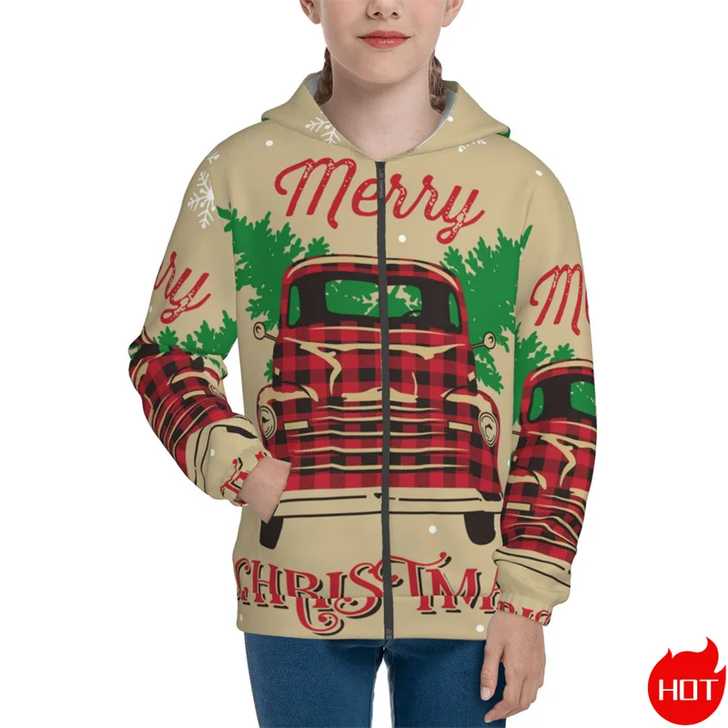 3D Marry Christmas Printed Zip Up Hoodies Xmas Snowman Gingerbread Graphic Zipper Sweatshirts Kid Fashion Clothing Zip Pullovers