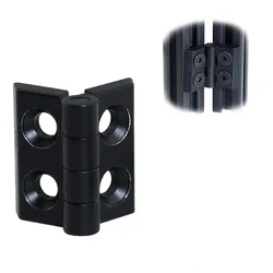 1 Sets Alloy Hinges for 2020 3030 3040 4040 Series 6mm T-Slot Aluminum Extrusion Profile 3D Printer Frame Black/Sliver