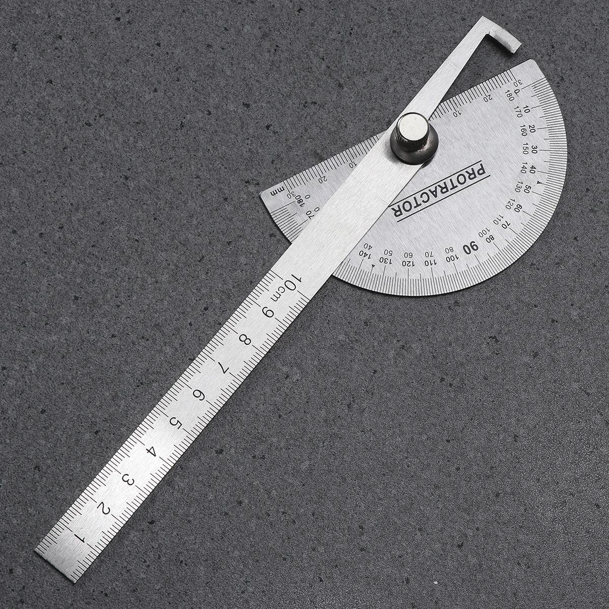 

2 Pcs Protractor Angle Measurer Stainless Steel Multifunction for Woodworking Gauge Cutting Rotary