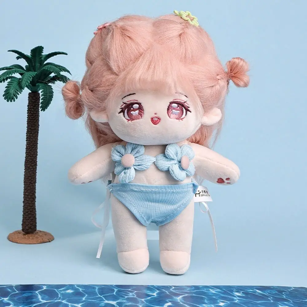 Bikini Set Cotton Doll Bikini Suit Strap Pants Overall Cotton Doll Swimsuit Suit Plush Mini 20cm Doll Swimming Outfit