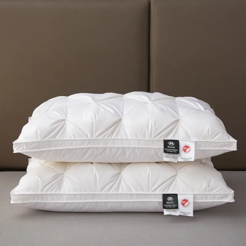 Down pillow pillow core protects cervical spine and helps sleep white goose down pure cotton twisted goose down pillow