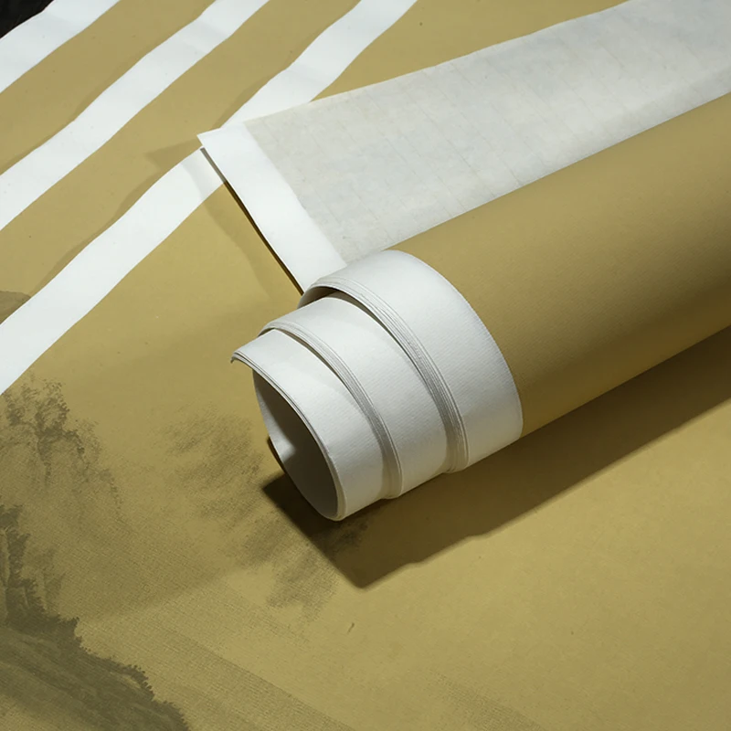 Batik Half Ripe Xuan Paper Chinese Calligraphy Brush Pen Works Rice Paper Writing Painting Papier Retro Landscape Pattern Papier
