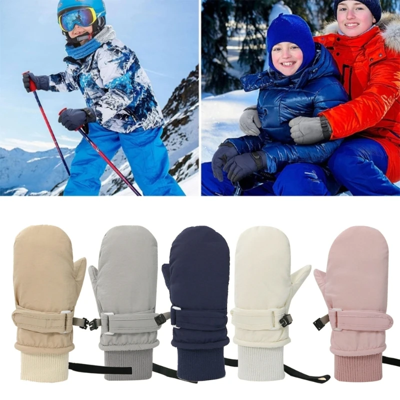 Guantes de esquí impermeables y elegantes para niños y niñas, perfectos para aventuras en la nieve A2UB