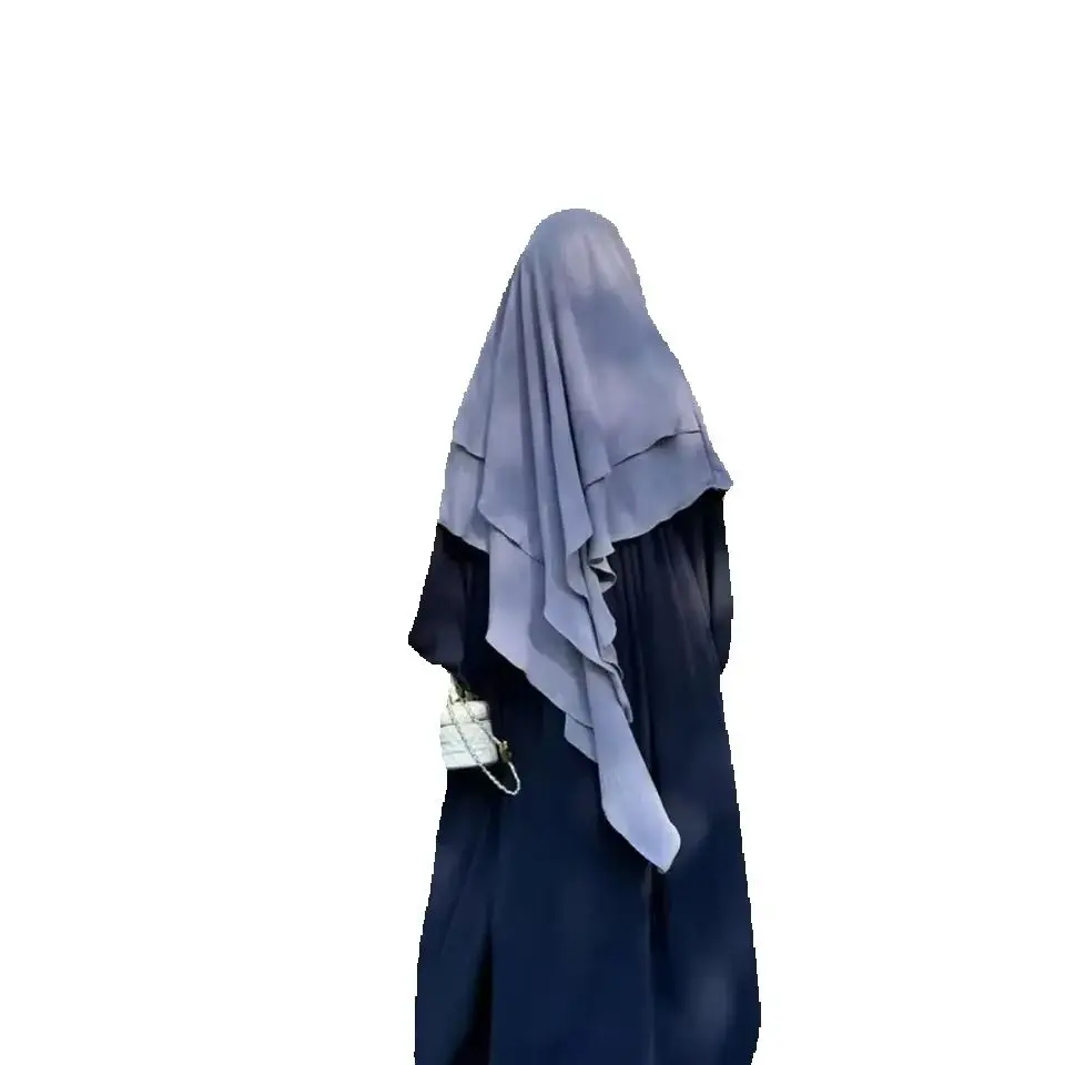 

One Piece Amira Long Khimar Kaftan Muslim Women Prayer Garment Overhead Hijab Islamic Turkey Burqa Abaya Eid Ramadan Clothing