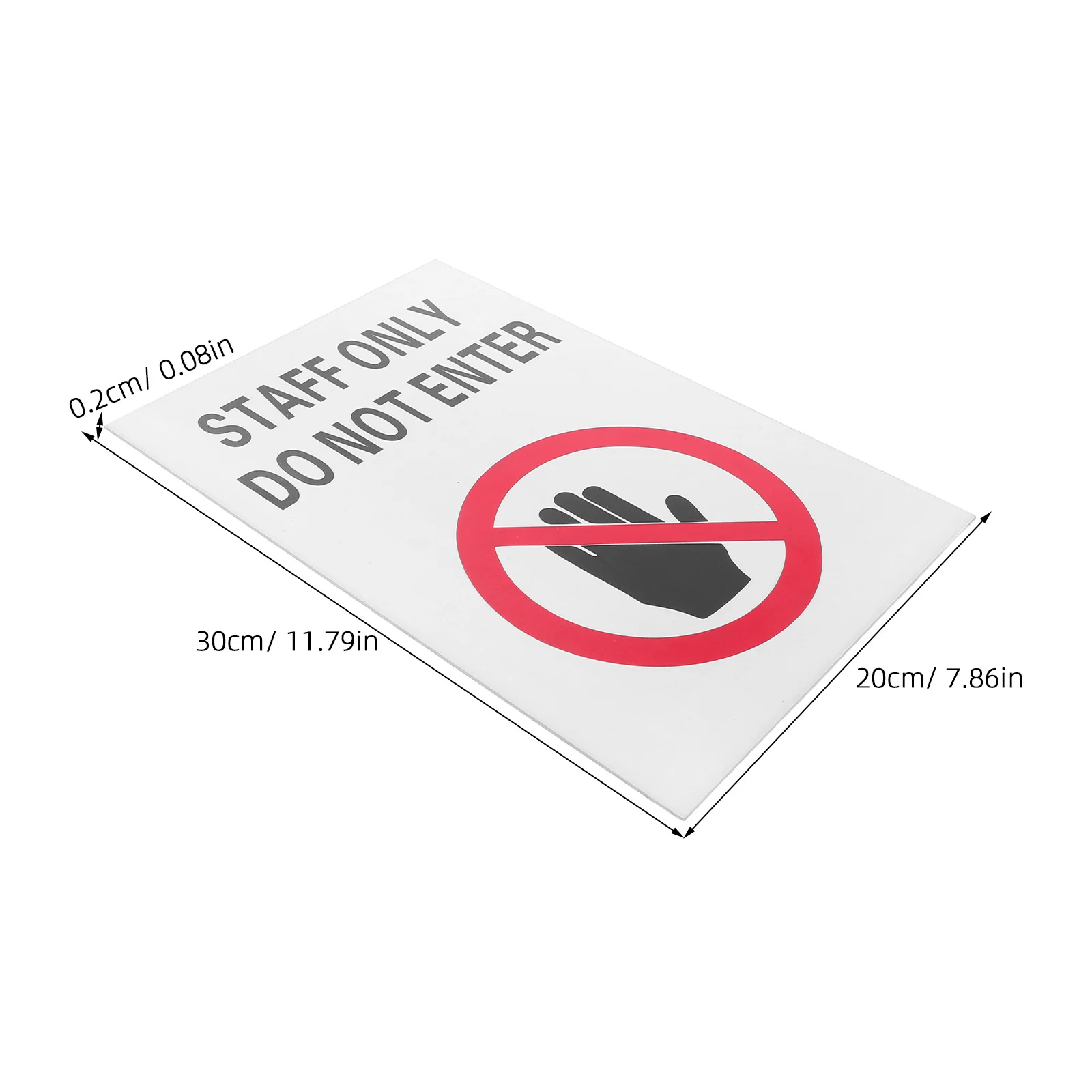 2Pcs Security Caution Sign Self Adhesive Do Not Enter Warning Decal for Restricted Zones Private Control