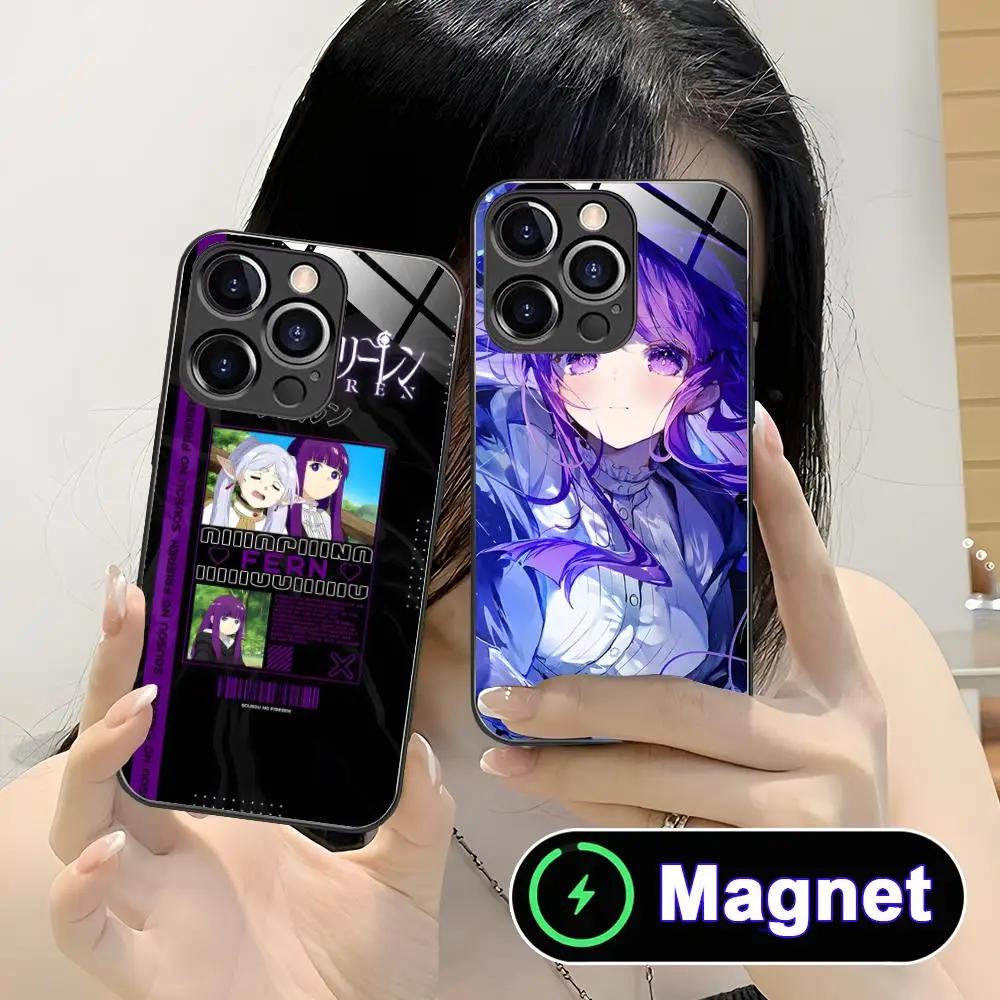 

Sousou no Frieren Fern Phone Case for iPhone 17 16 15 14 13 12 11 Air Pro Max Plus Mini Glass Magnet Cover