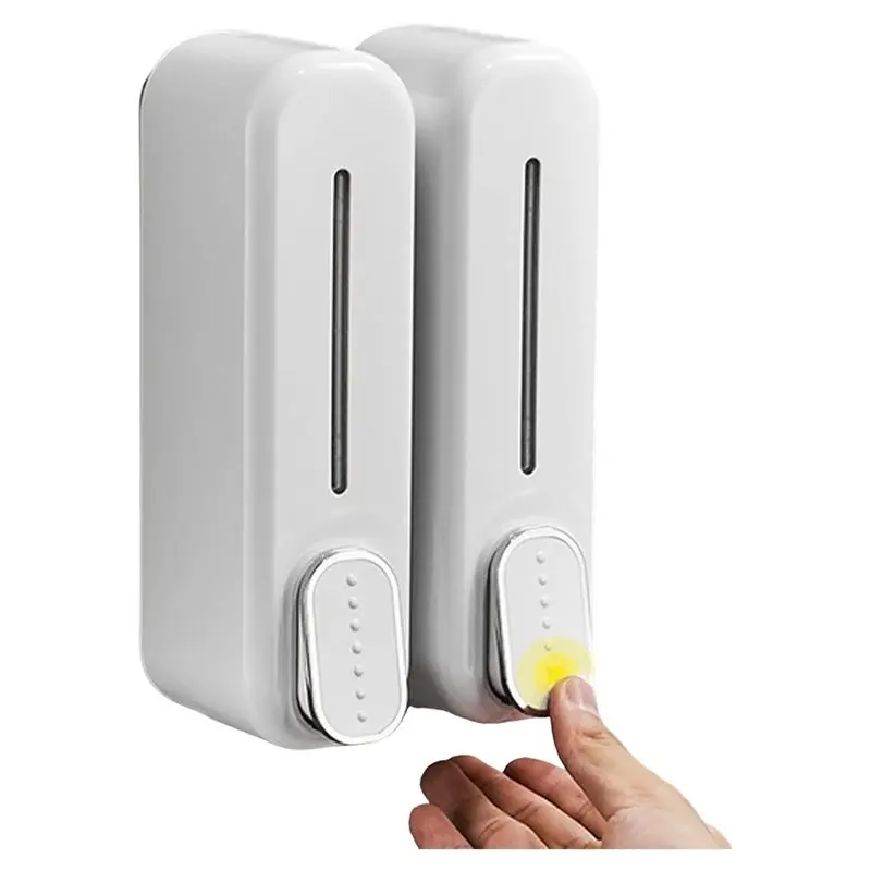ABAE-Soap Dispenser Wall-Mounted Soap Dispenser Pump-Type Soap Dispenser Hand Soap Dispenser Double-Headed Soap Dispenser