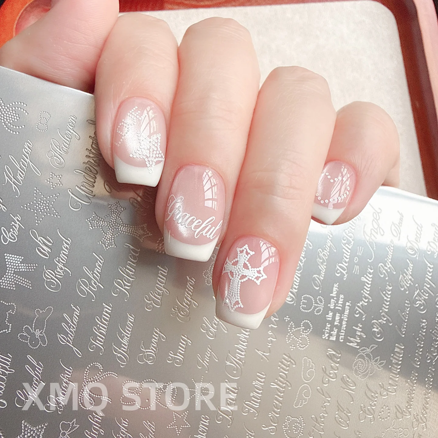 XMQ Nail Art Stamping Plates Handwriting Templates for Creative Design Manicure Tools