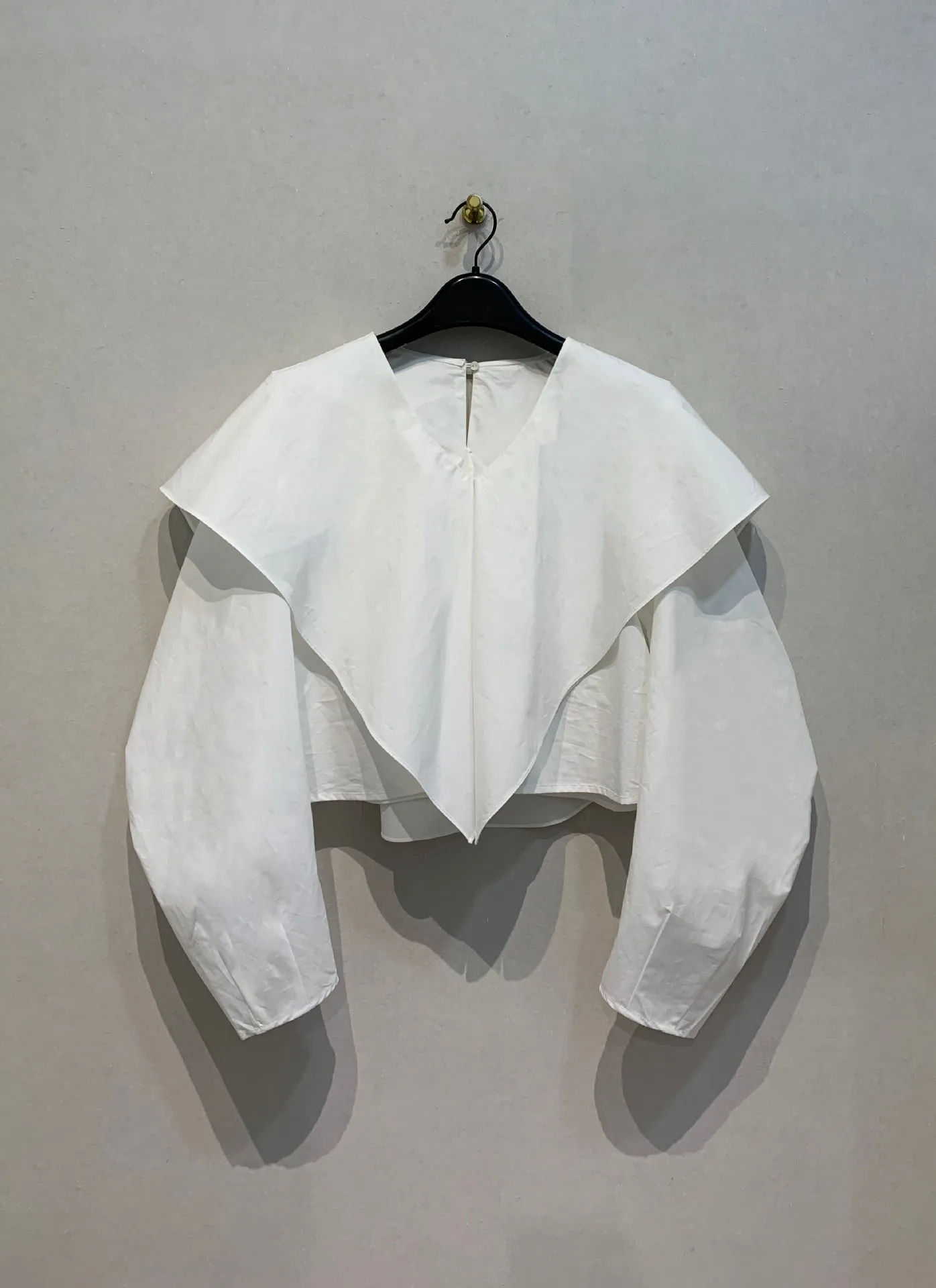 Camicia con colletto rovesciato Camicette francesi patchwork slim casual Nuova elegante moda Giappone Temperamento letterario Top corto allentato