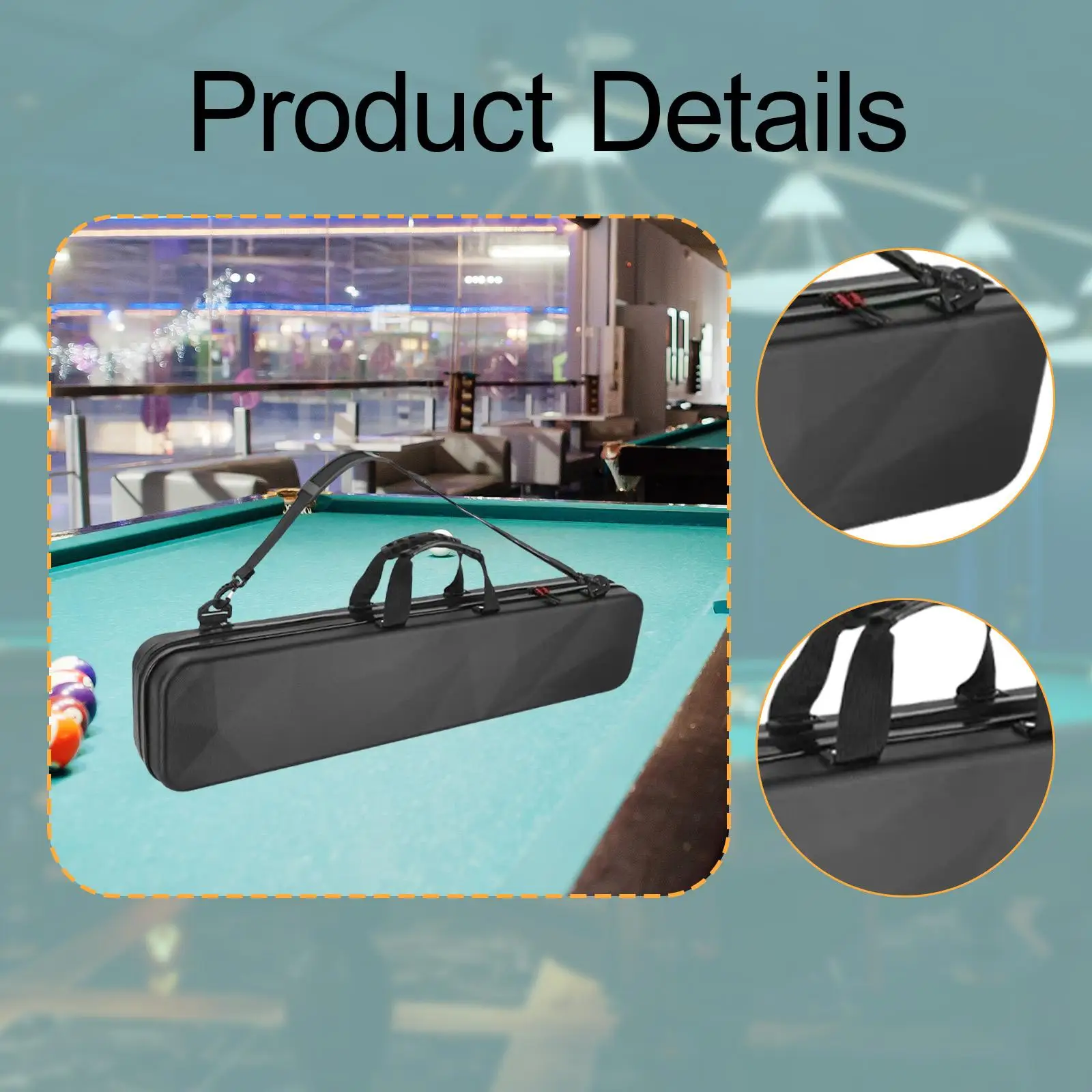 حقيبة البلياردو لحمام السباحة، ملحقات البلياردو، حقيبة تخزين عملية على شكل عصا السنوكر