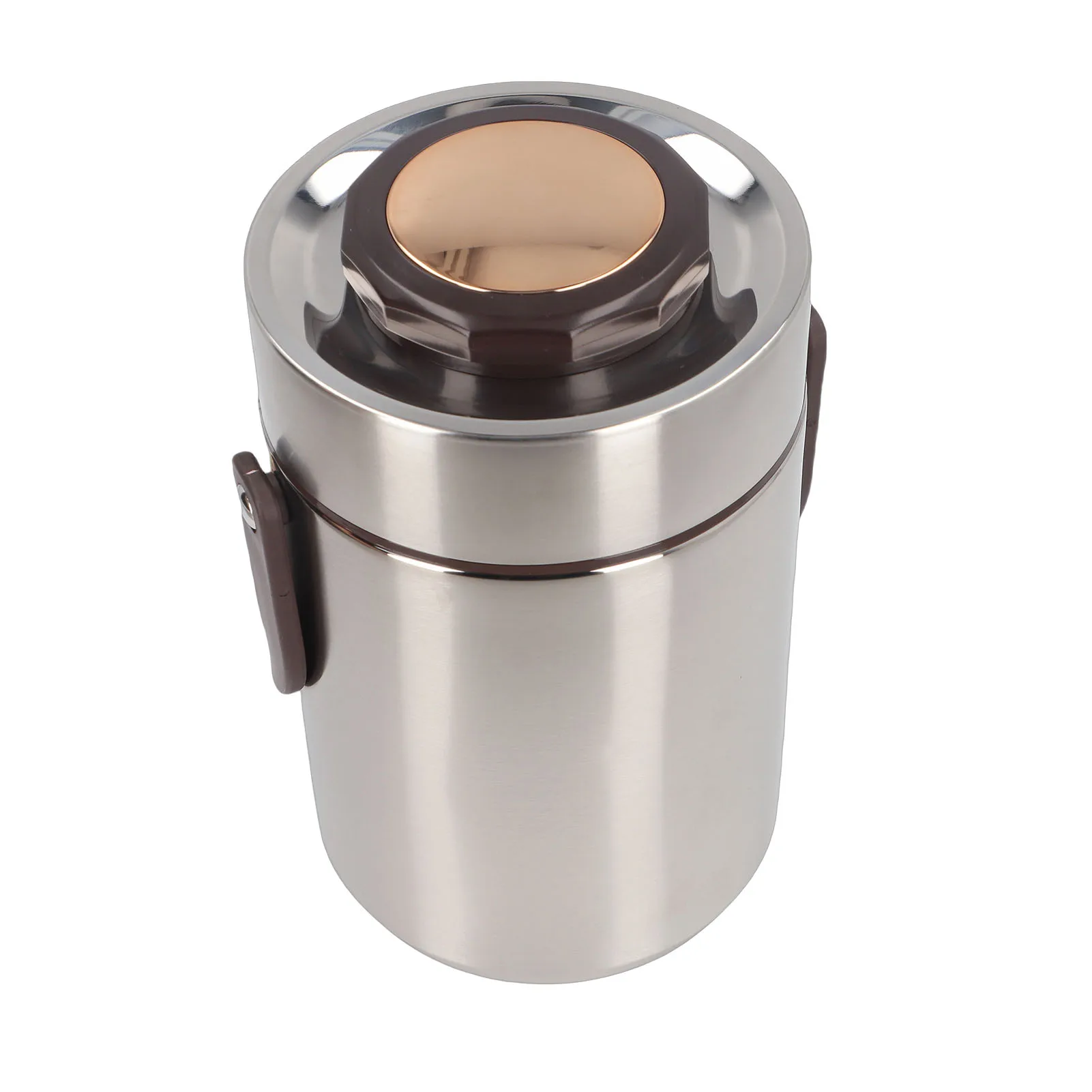 2000ml Vacuum Insulated Lunch Box, 3‑Tier Stackable 304 Stainless Steel Leak‑proof Food Container, Portable Thermal Food Jar for Soup, Office Outdoor Daily Use