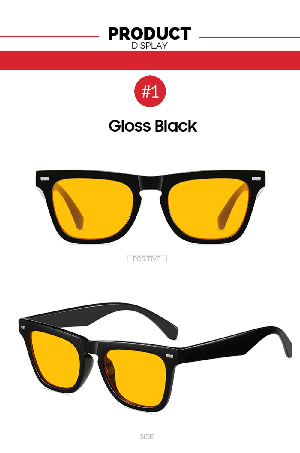 VIVIBEE Quadratische Blaulichtfilter-Brille für Herren, Gaming, Orange, UV400-Gläser, Büro, Damen, Mattschwarz, Schutzbrille, 2026 im Trend – Detail 8