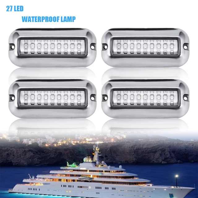 27LED 12V światło pawęży łodzi podwodny ponton statek morski akcesoria do łodzi lekkie wodoodporne światło morskie IP68