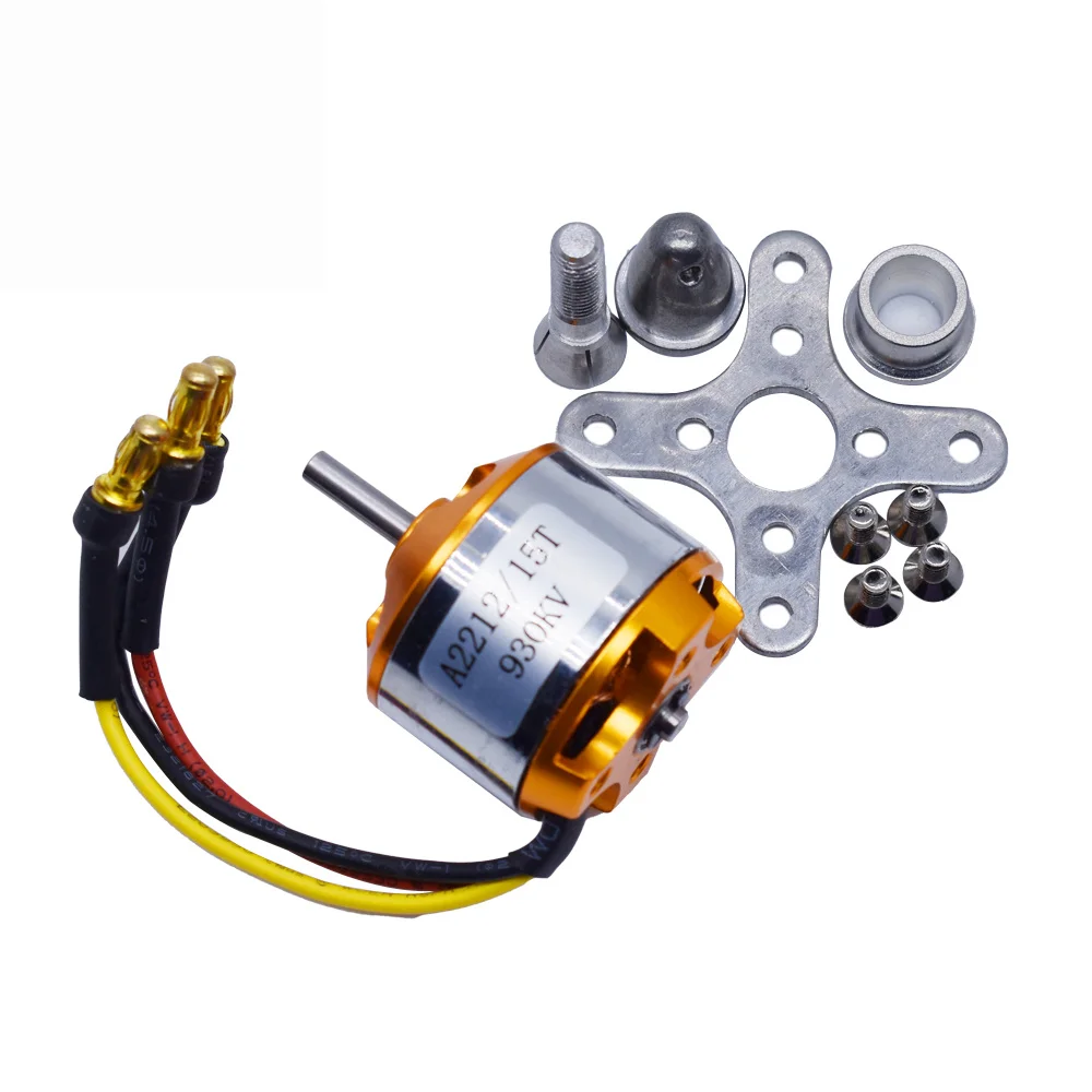 1 Uds A2212 Motor sin escobillas 930KV 1000/1400/1800/2200/2450/2700KV para avión RC multicóptero Motor Outrunner sin escobillas