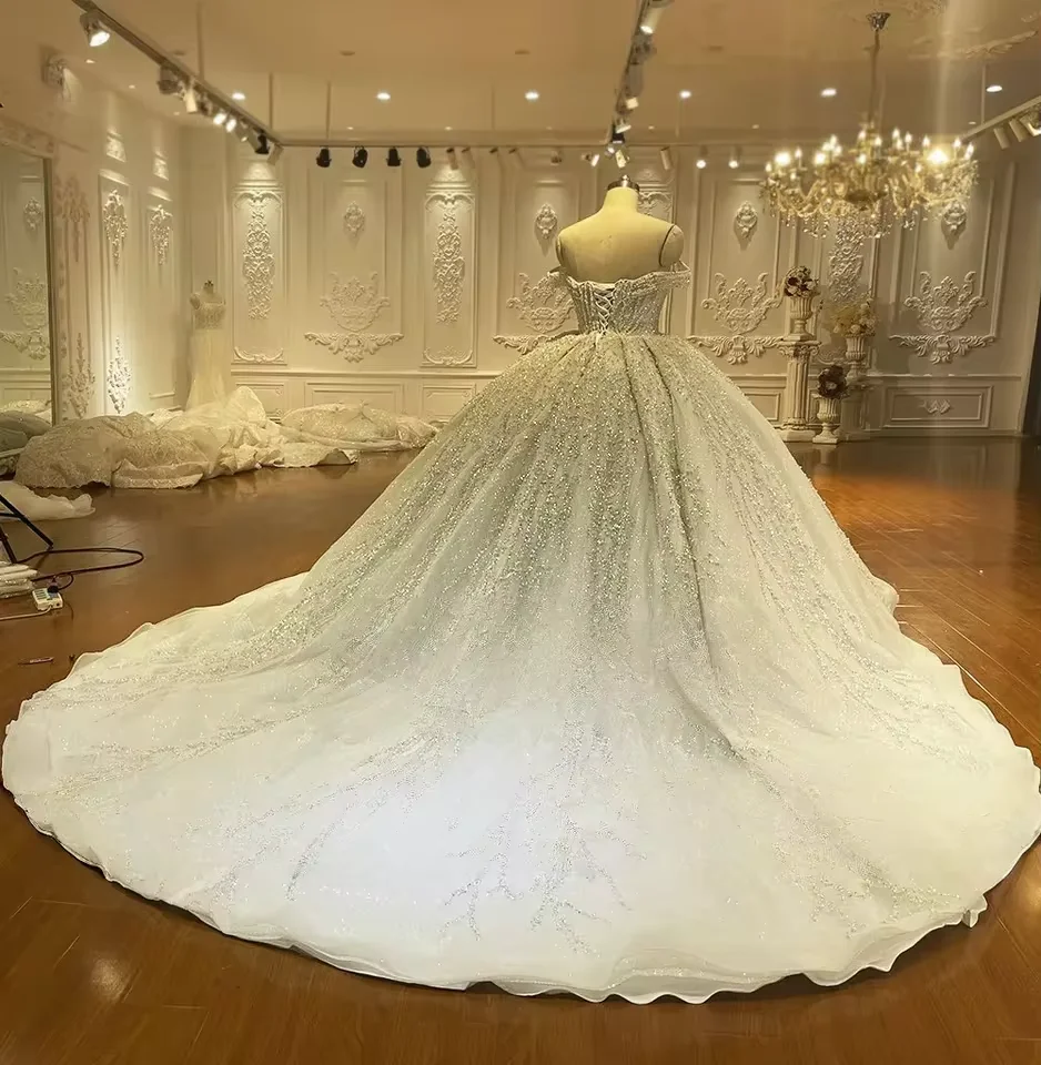 Customized Gorgeous Ball Gown Wedding Dress Off The Shoulder Straps Wedding Gowns Amanda Novias Official