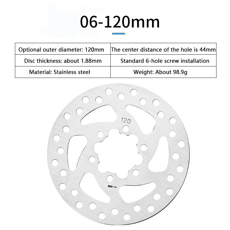 

JEDERLO 6 Bolt 120mm Bicycle Disc Brake Rotor Colorful Disc Cassette Bicycle Brake Pads For MTB Mountain Bike