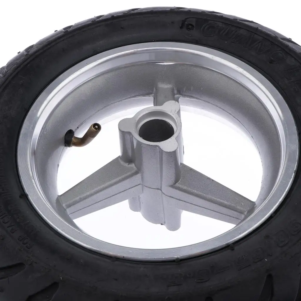 Roda Dianteira de Moto Preta com Rolamentos e Pneu de Borracha para Mini Moto 49cc 2 Tempos - Reparo