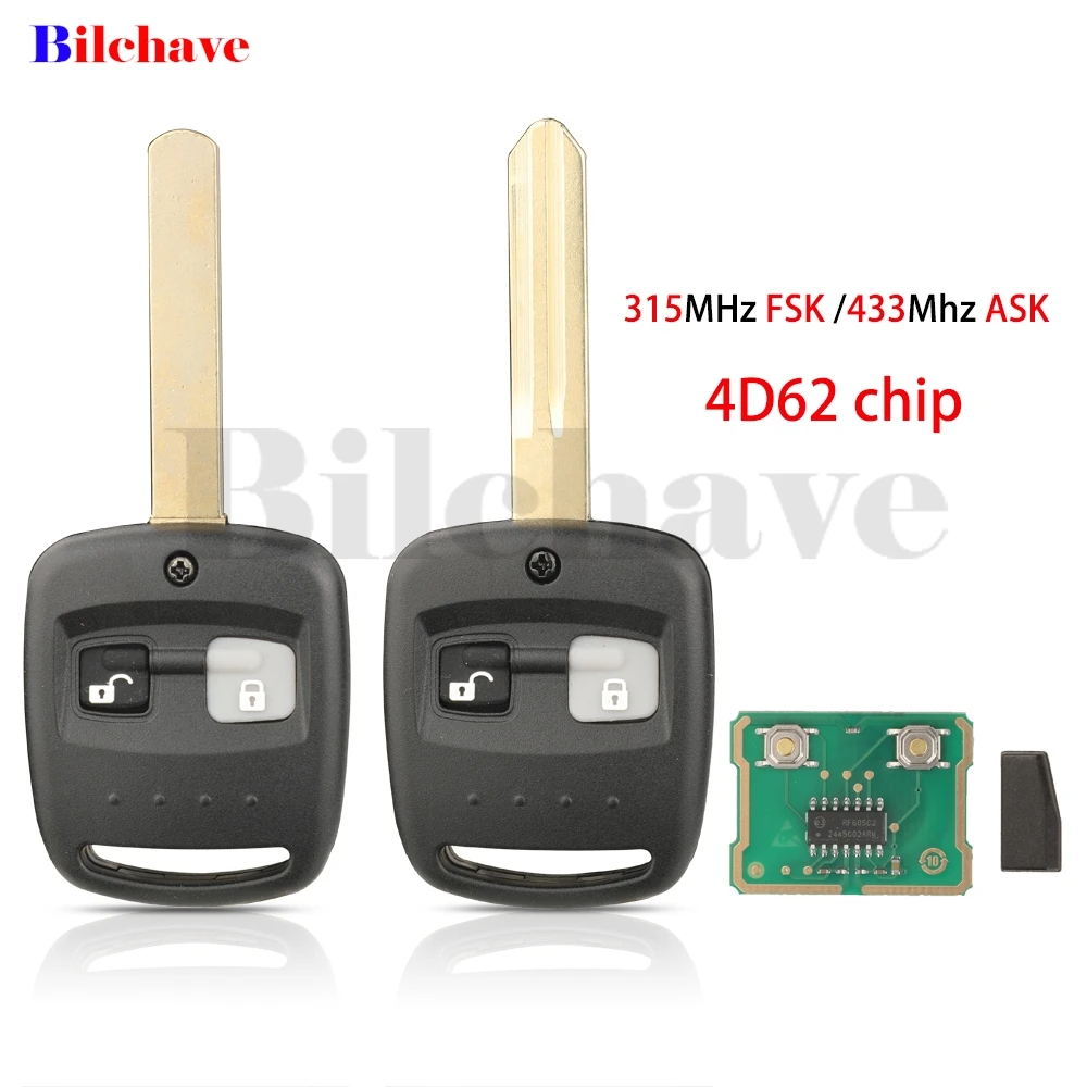 

Jingyuqin 315 МГц FSK/433 МГц ASK 4D62 чип 2 кнопки для Subaru Forester 2000-2010 Impreza 2001-2007 дистанционный автомобильный брелок управления