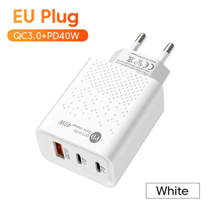 Dual PD 40W QC 3,0 Schnell ladekopf 5V 2a Ladegerät USB Reise ladegerät Europäischer Standard Amerikanischer Standard Hochleistungs-Ladegerät