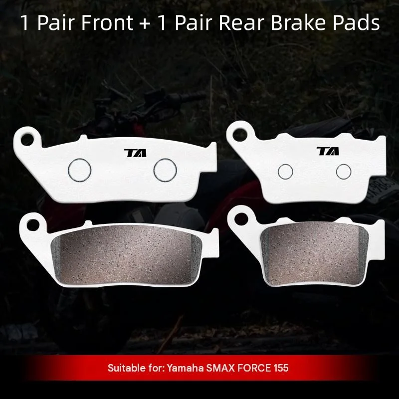 For Yamaha SMAX155 FORCE155 Carbon‑Copper Based Brake Pads Stable Friction Disc Brake Shoes Mod Accessories