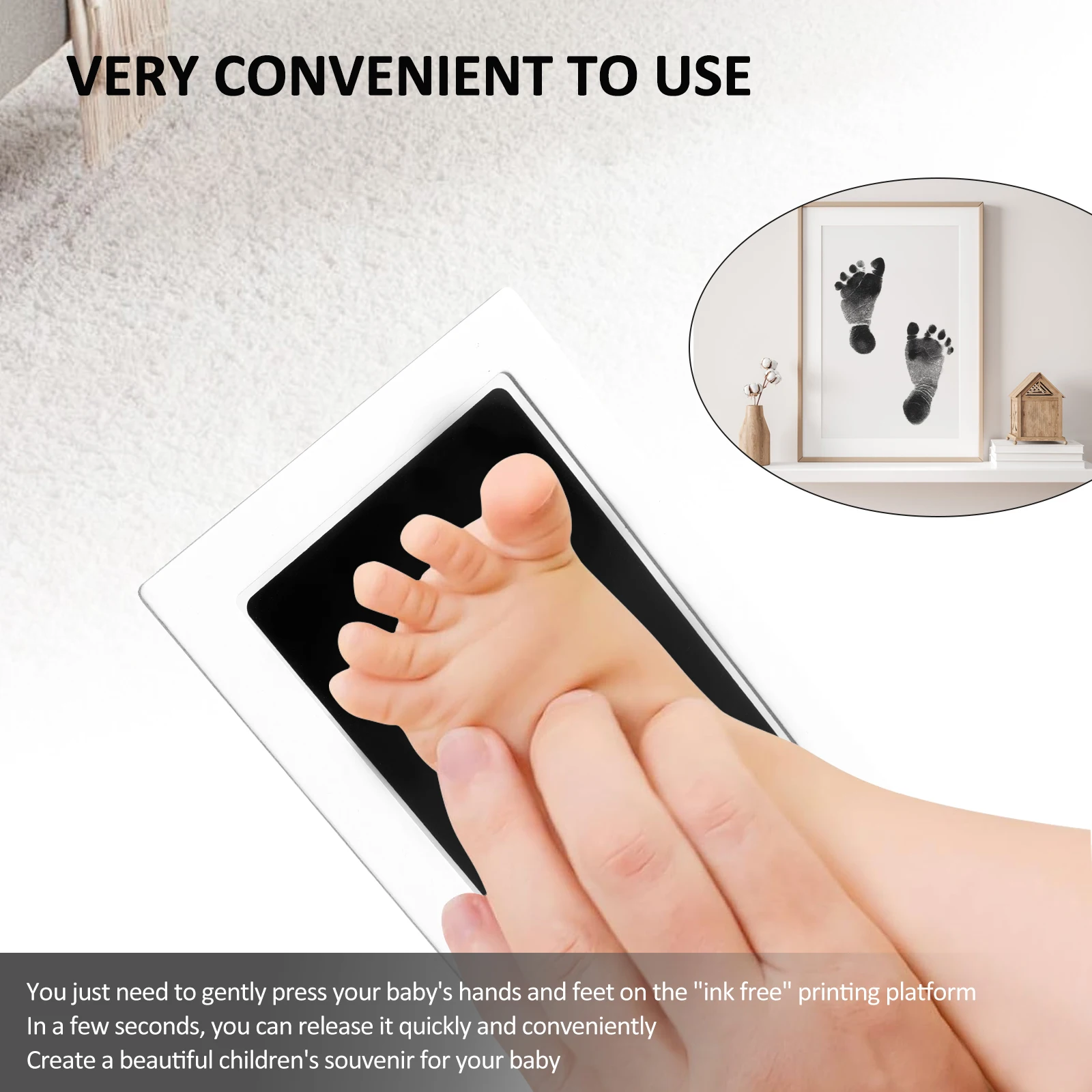 4Pcs Baby Hand and Footprint Imprint Ink Pad Kit Safe Non-toxic for Creating Lasting Baby Keepsakes and Precious Memories