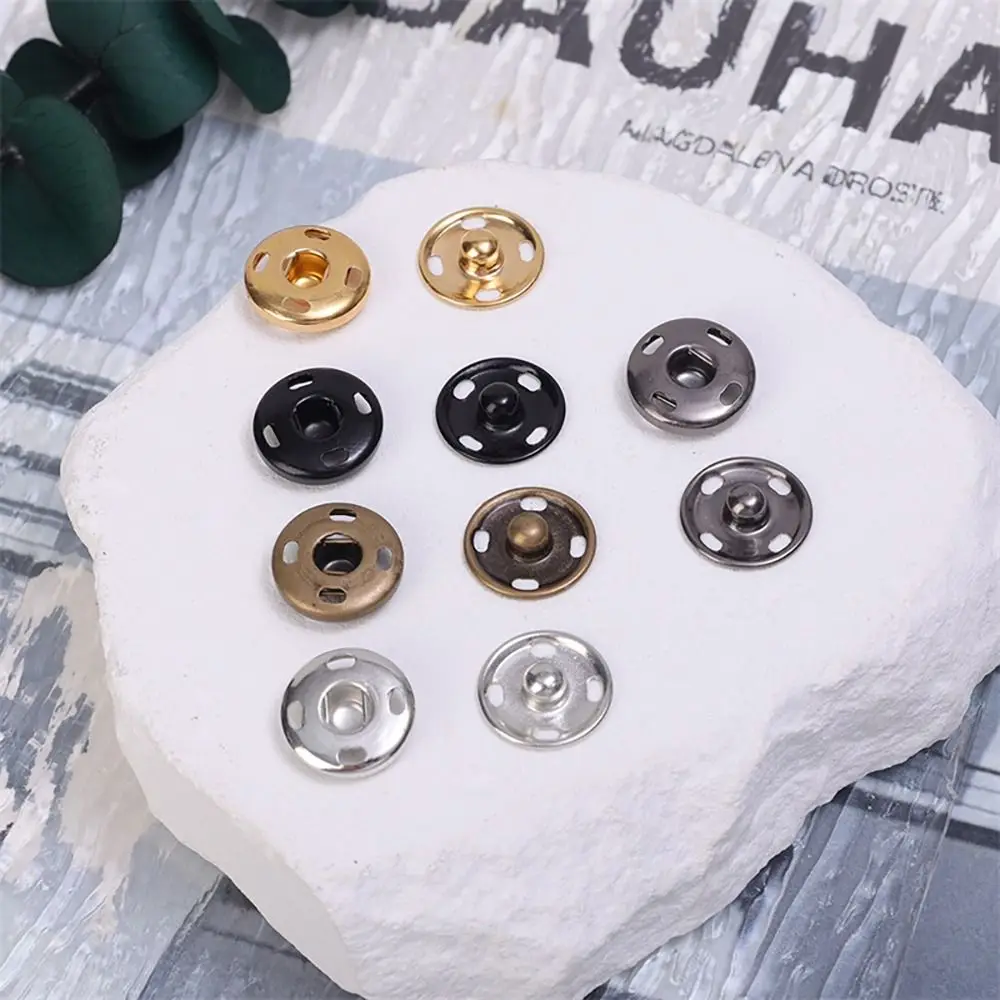 DIY 1Pair 14/18mm Plum Blossom Metal Buttons Self-Sewing Wallet Craft Fasteners Clasps Buttons DIY Snap Buttons