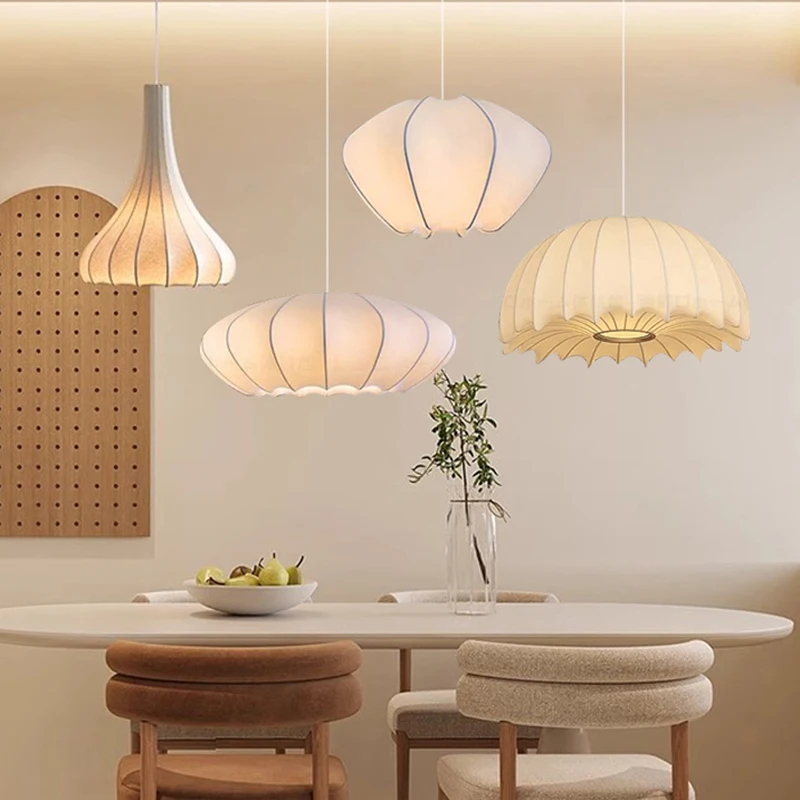 

Designer Silk Ceiling Chandelier LED Clothing Pendant Light For Living Room Home Decor Dining Room Restaurant Suspension Lamp