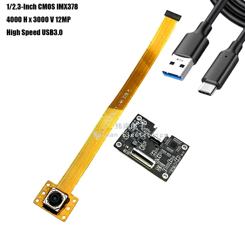 

12MP HD 4000Hx3000V IMX378 USB3.0 Camera Module Type-C Autofocus 79° UVC free drive For Face recognition