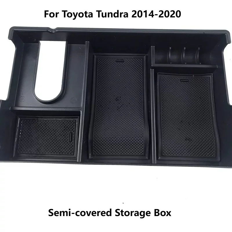 Insert Organizer Tray Divider Container Car Interior Accessories For Toyota Tundra 2014-2020 Car Center Armrest Storage Box