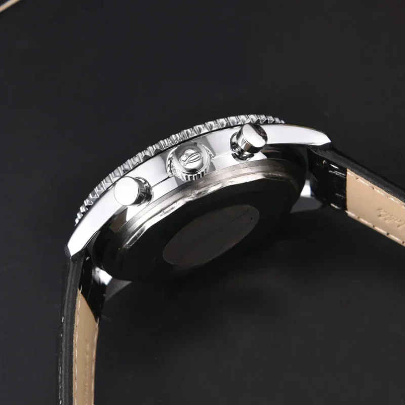 Calendario luminoso Orologio automatico rotondo fantasia multifunzione impermeabile Orologi in acciaio inossidabile Orologio al quarzo di lusso Orologi da uomo di tendenza