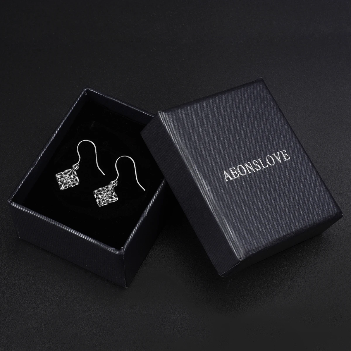 AEONSLOVE 925 Sterling Silver Celtic Knot Earrings Handmade Witchcraft Knot Drop Earrings Wicca Pagan Jewelry Anniversary gift