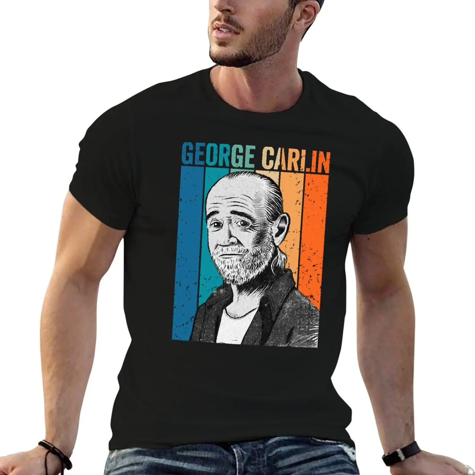 George Carlin Comedy Legend T-Shirt man t shirt plus sizes mens vintage t shirts