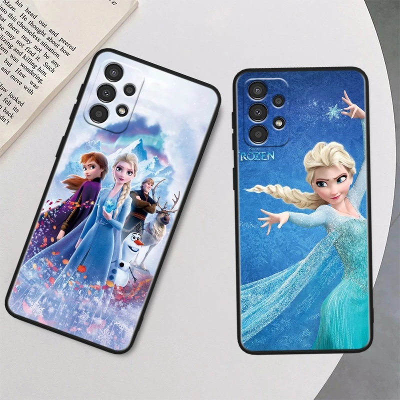 Disney Frozen Elsa Cute For Samsung Galaxy A91 A81 A71 A51 A42 A31 A21S A12 A11 A04 S E A02S A01 Core Black Phone Case