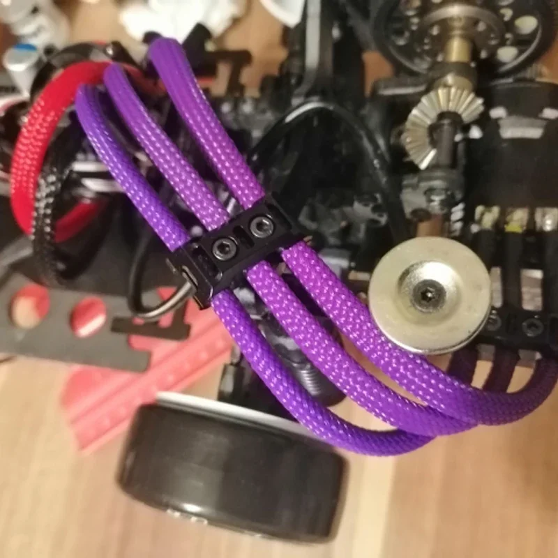 Fioletowy PET pleciony drut z długim rękawem 3 4 6 8 10 25mm obcisłe wysokie gęstości kabel w izolacji ochrony rozbudowy pojedynczy kolor