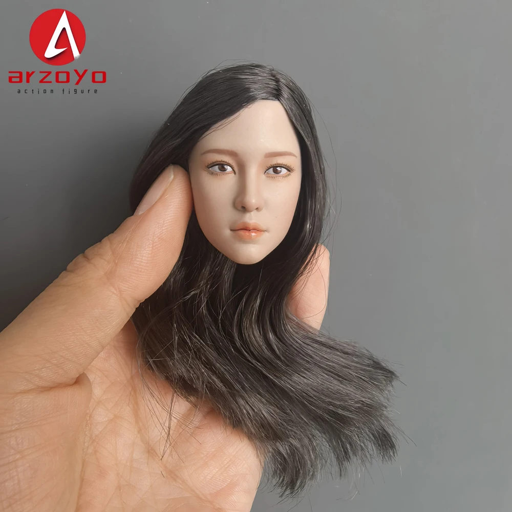 1/6 Super Duck SDH042 Aziatische Pure Schoonheid Head Sculpt Eastern Face Carving fit 12 ''TBL Vrouwelijke Soldaat Zonnebrand Action Figure body