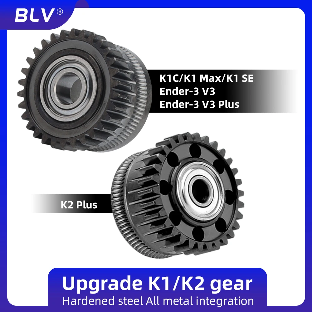 BLV? ®   Creality K2 Plus 3Dプリンター用押出機ギア、全金属フィラメント駆動ギア、Creality K2 Plus DLCコーティング押出機ギア