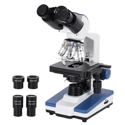 40X-2500X Professional Biological Compound Microscope Adjutable Light Mechanical XY 3D Stage for Educational Medical Science Lab